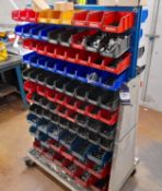 Mobile double sided nut / bolt / component trolley