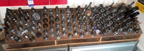 Approximately 120 x BT40 extension CNC tool holders, to rack