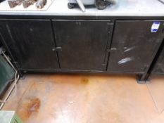 Steel fabricated three door engineers work bench (Approximately 1730 x 820) (Contents not included)