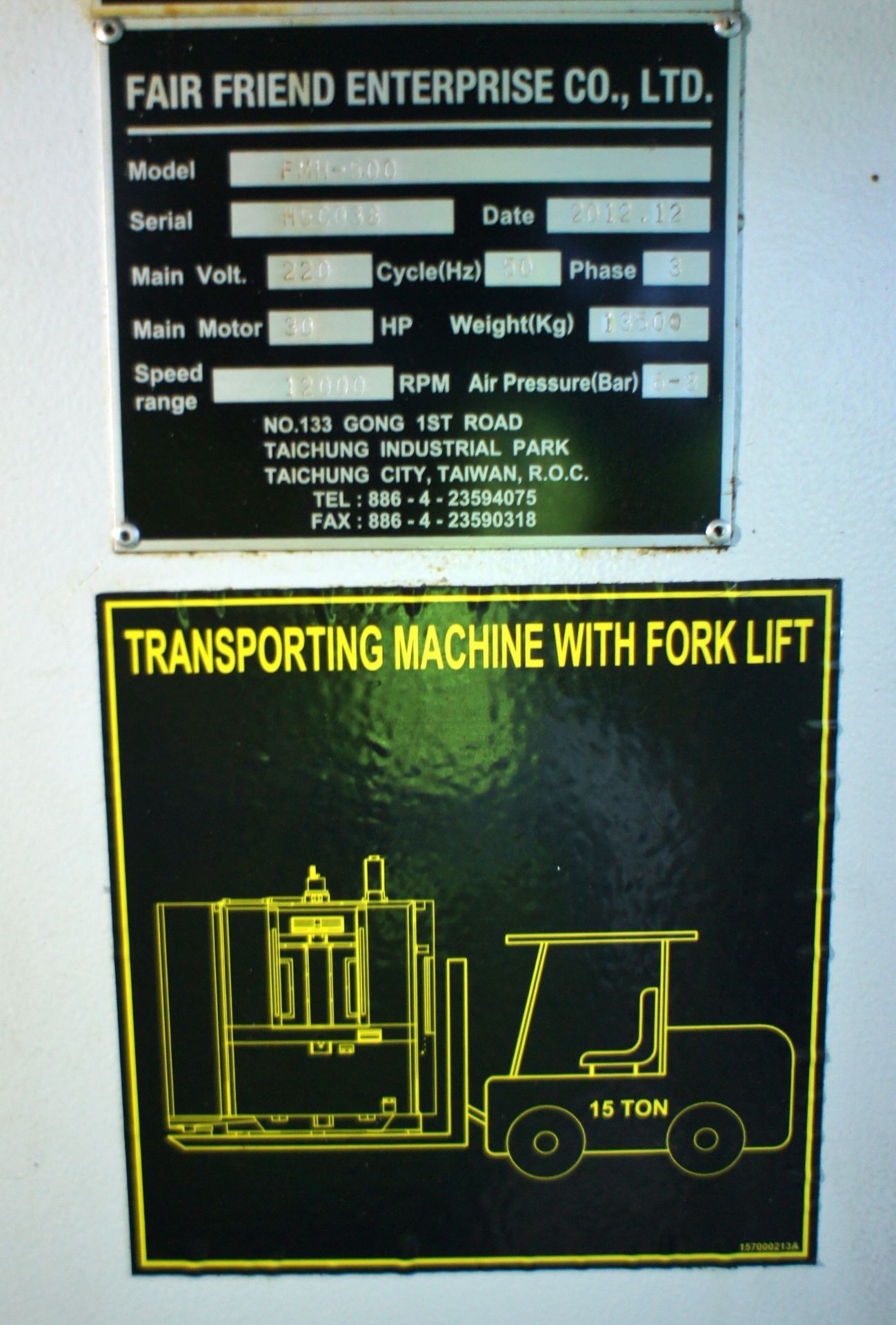 Feeler FMH-500 Horizontal Machining Center - Image 10 of 14