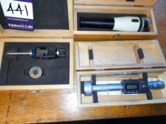 Bowers XT digital gauge, and Mitutoyo gauge, and unbadged microscope