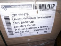 Pallet of 2661 Base / Lid standard carton flat pack boxes (1172 x 972 x 100), quantity: 115