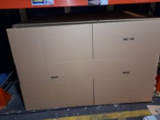 Large quantity of cardboard packing lids, to pallet, and large quantity of cardboard packaging bases