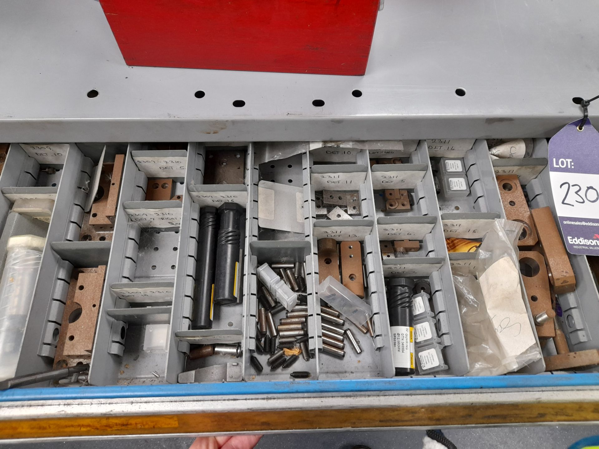 Multi-drawer tool cabinet and contents, to include collets, cutters etc - Image 2 of 5