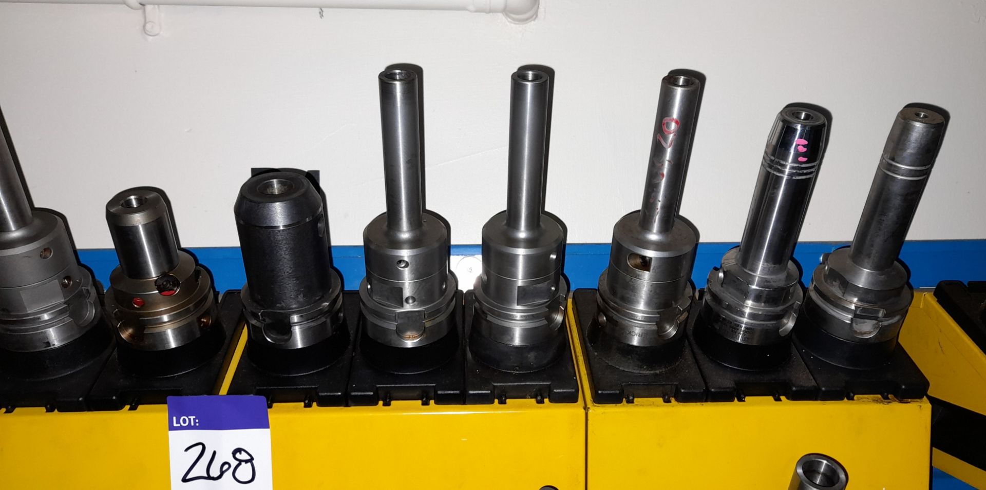 12 x Various HSK extension CNC tool holders, to yellow holder (rack not included) - Image 3 of 3