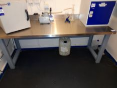 Stainless steel work table (Approximately 2000 x 720)