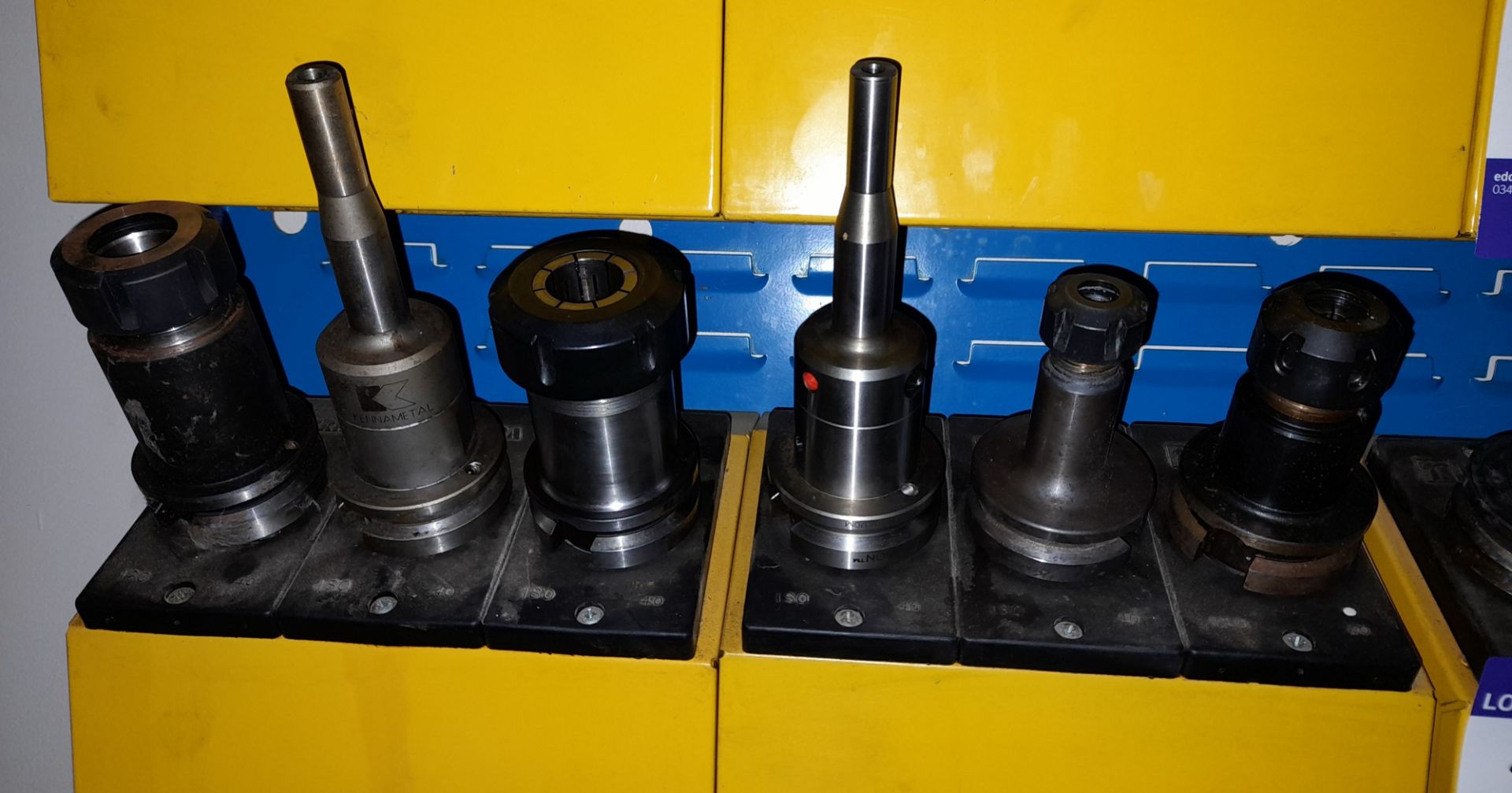 12 x Various BT40 extension CNC tool holders, to yellow holder (rack not included) - Image 2 of 3
