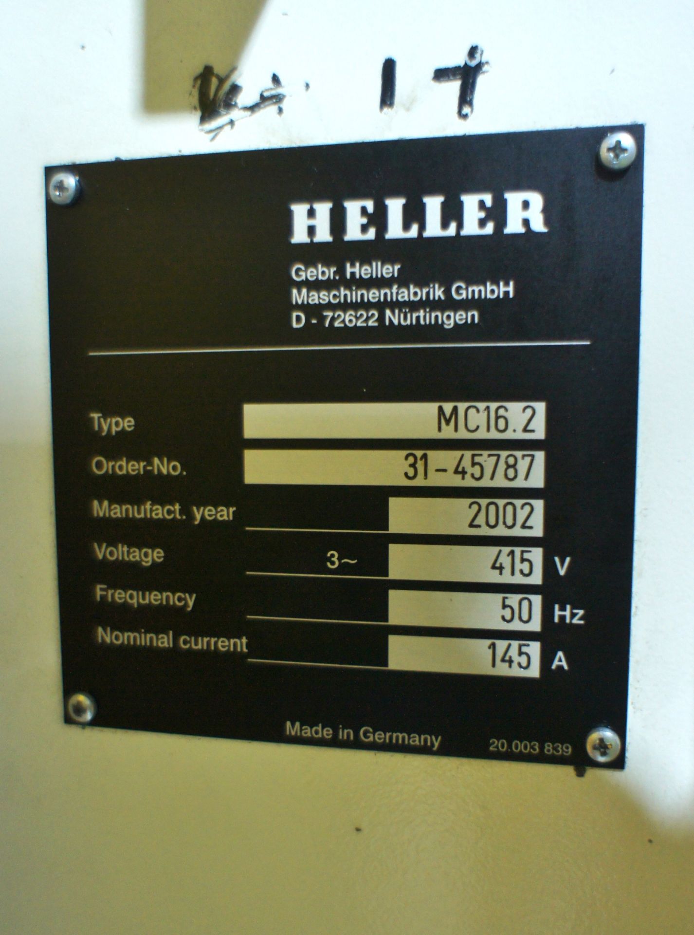 Heller MC 16.2 Horizontal Machining Centre - Image 14 of 14