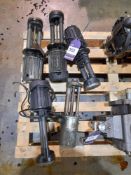 5 x Various coolant pumps, to pallet