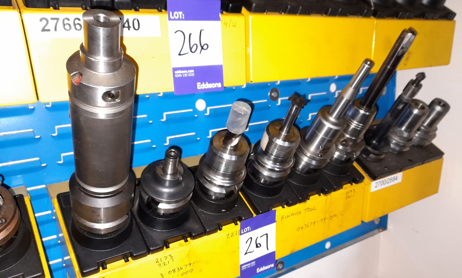 12 x Various BT40 extension CNC tool holders, to yellow holder (rack not included) - Image 3 of 4
