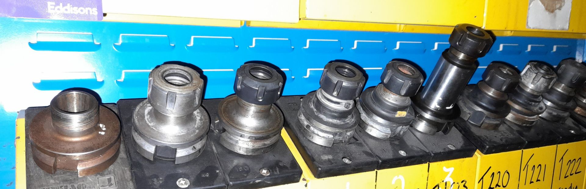 11 x Various BT40 extension CNC tool holders, to yellow holder (rack not included) - Image 2 of 3
