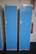 7 x Arco 2 Tone Personel Lockers with Key. 1800 x 450 x450mm