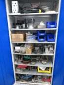 Metal Storage Cabinet and Contents