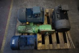 4 x Various Electric Motors - 11KW, 11KW, 7.5KW and 2KW