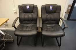 2 x Leather Effect Office Chairs