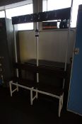 2 x Steel Framed Changing Room Benches 1200 x 300 x 1800mm