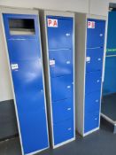 3 x Various 2 Tone Metal Personnel Lockers (No Keys)