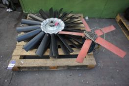 3 x Various Cooking Tower replacement fan units 1000mm diameter with fan and motor to pallet