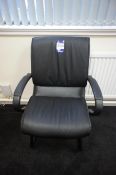 Leather Effect Steel Framed Meeting Chair