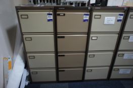 3 x Various 4 Drawer Metal Filing Cabinets