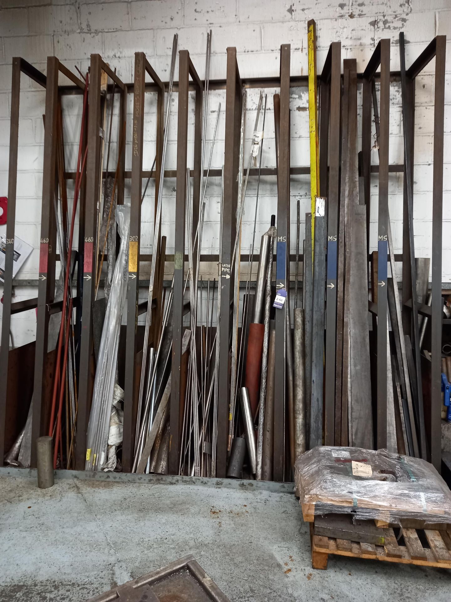 Vertical Steel Rack and Contents