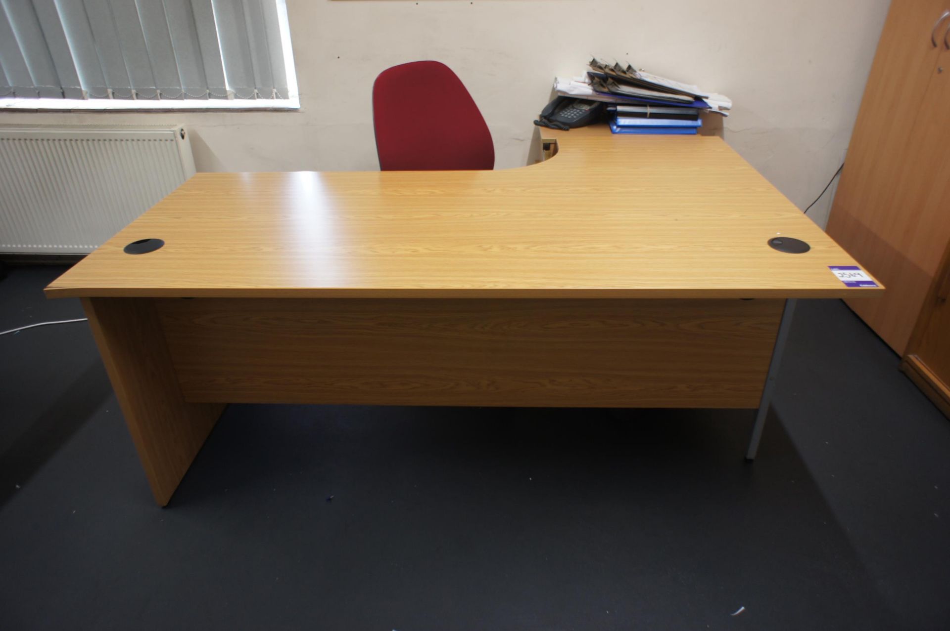 2 x Various Radius Office Desks, 4 x 3 Drawer Desk High Pedestals, 2 x Various Upholstered Office Ch - Image 5 of 8