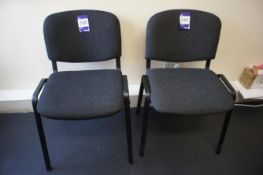 2 x Upholstered Steel Framed Meeting Chairs