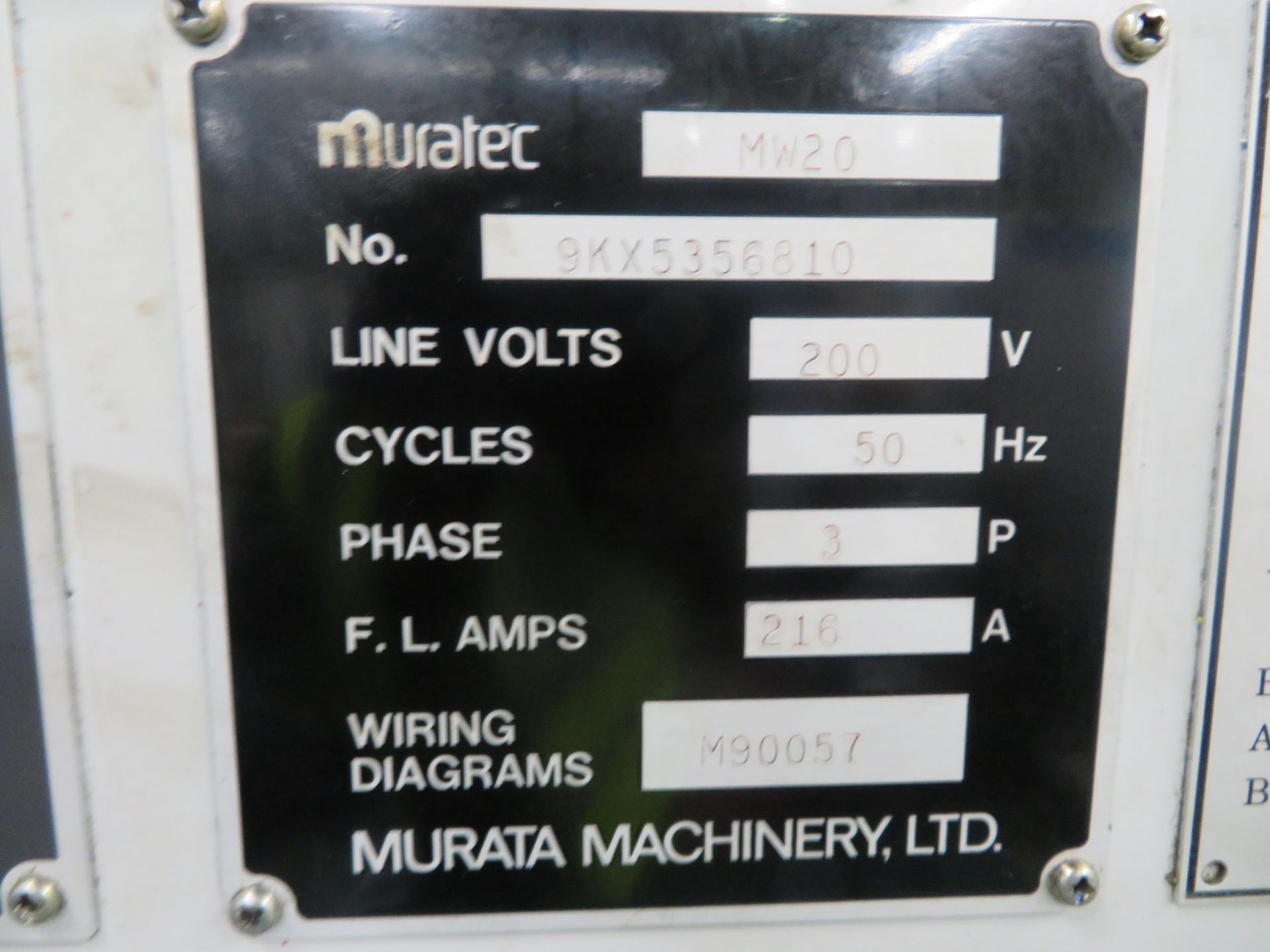 Muratec MW20 Horizontal Lathe - Image 4 of 5