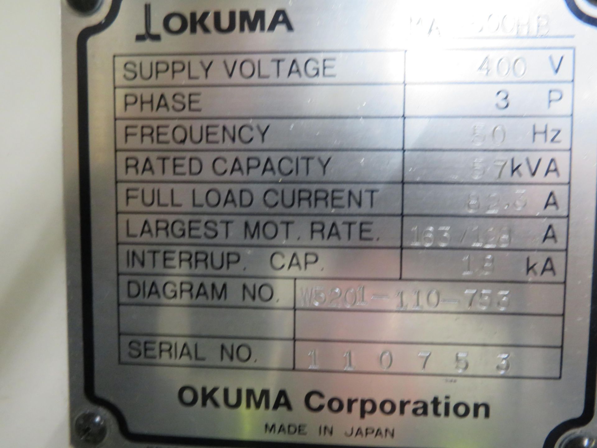 Okuma MA-500HB Horizontal Machining Centre - Image 7 of 12