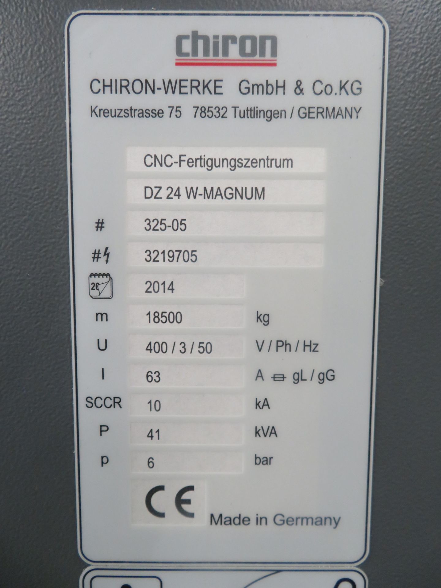 Chiron DZ 24W Vertical Machining Centre - Image 8 of 9