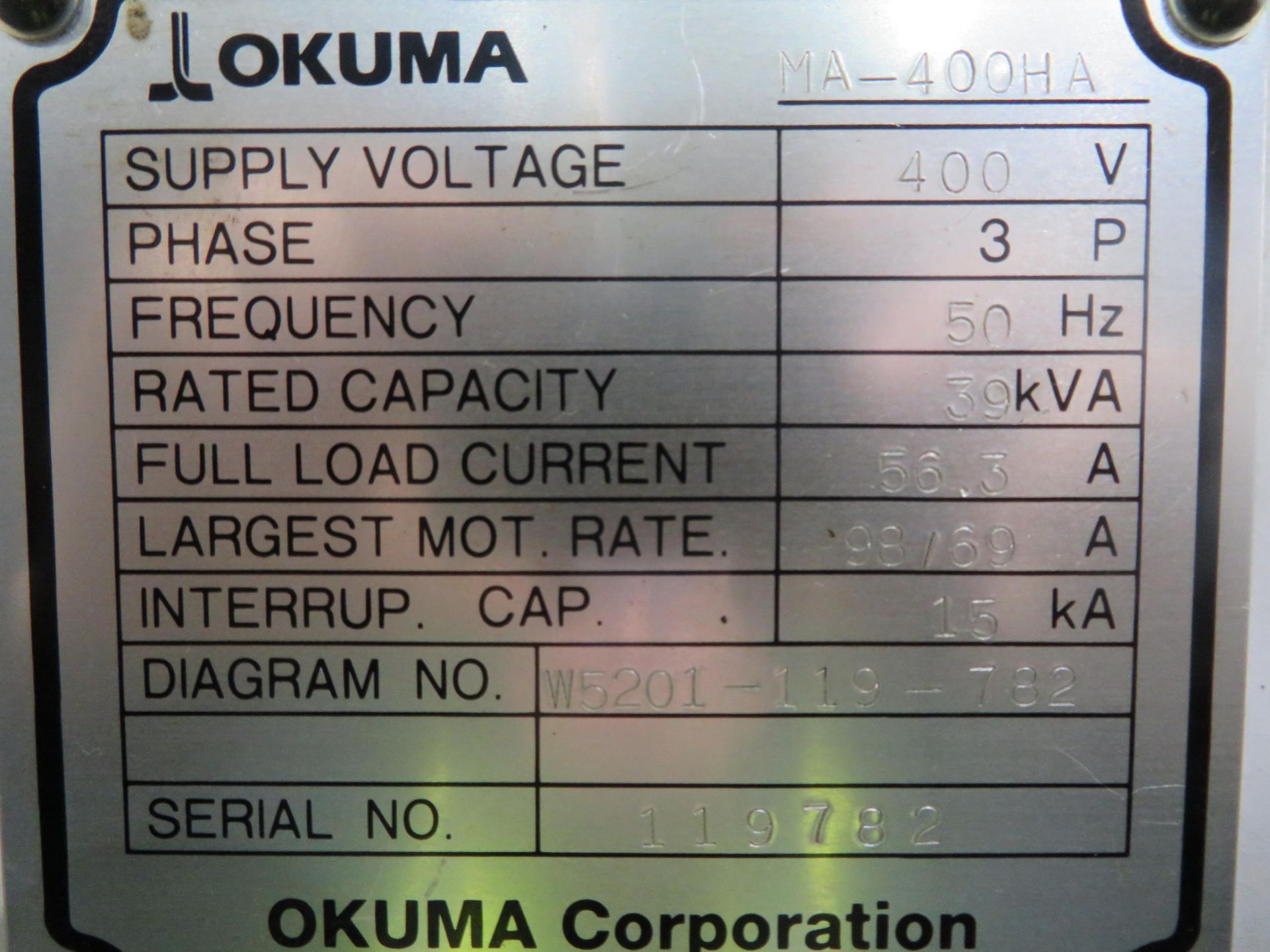 Okuma MA-400HA Horizontal Machining Centre - Image 3 of 7