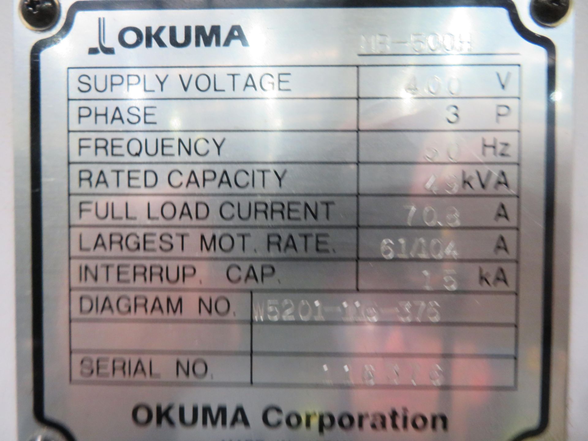 Okuma MB500H Horizontal Machining Centre - Image 8 of 12