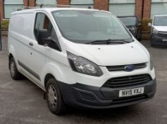 Ford Transit Custom 270 L1 FWD, 2.2 TDCi 100ps Low Roof Van. Reg: NV15 VXJ. V5 Certif