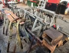 9 x various Fabricated A-frame Stands