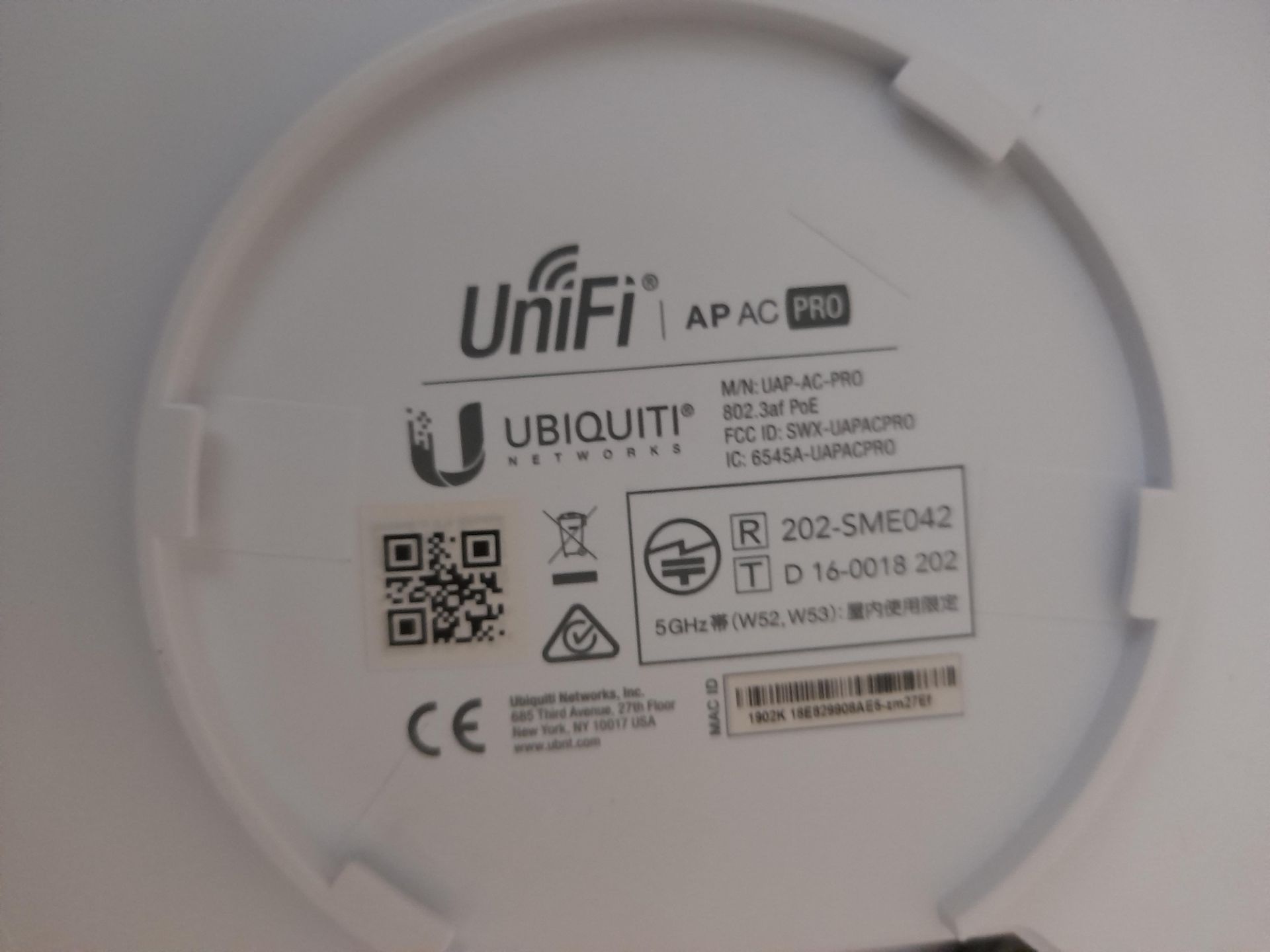 Ubiquiti Unifi AP AC Pro Access point (Located in - Image 2 of 2