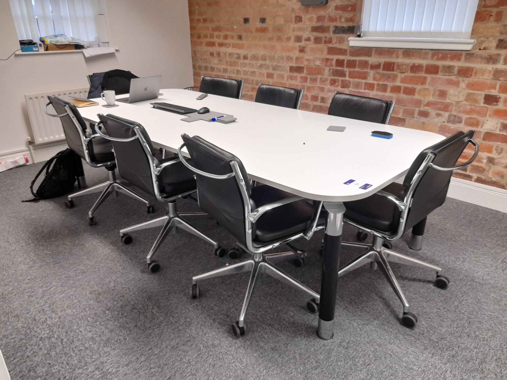 Boardroom table, approx. 1200mm wide x 2750mm leng - Image 2 of 7