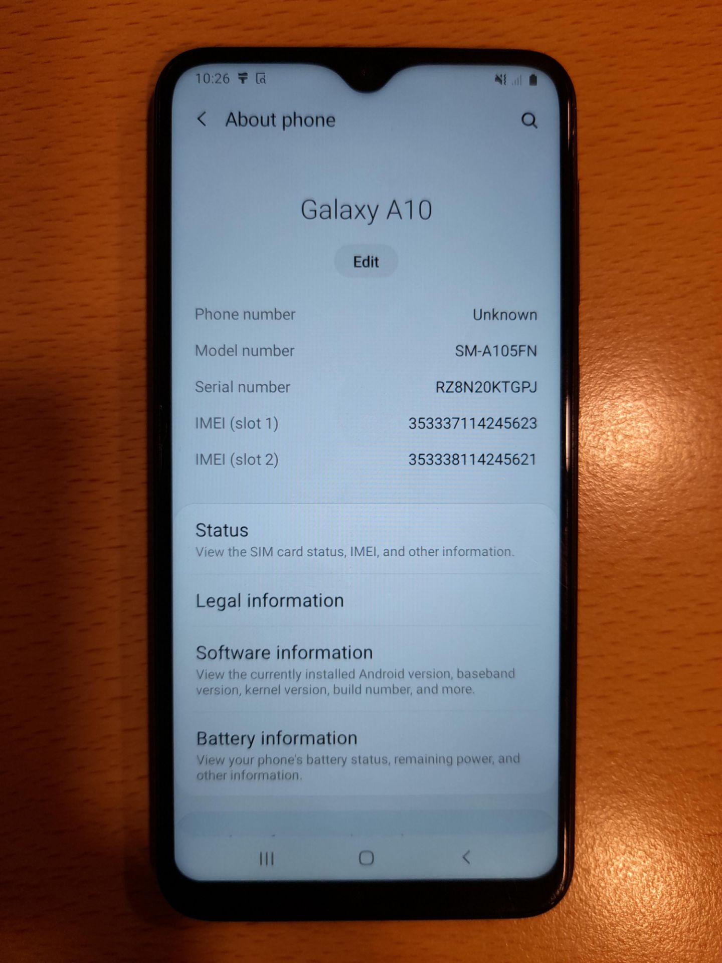 Samsung Galaxy A10 mobile phone, Model SM-A105FN, - Image 4 of 5