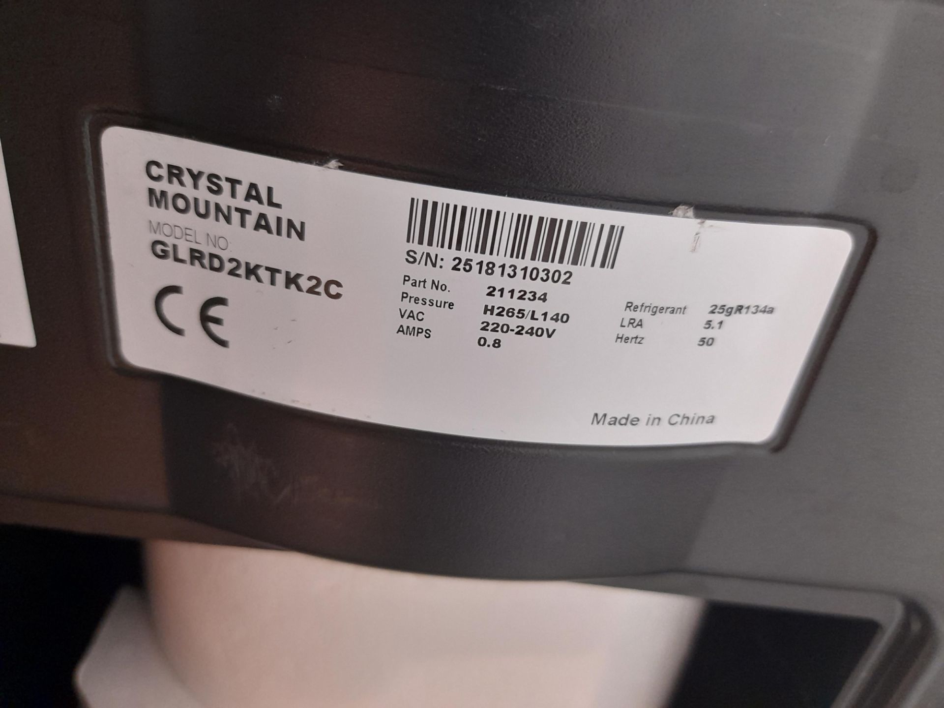 2 – Crystal Mountain GLRD2KTK2C water coolers, s/n - Image 5 of 5