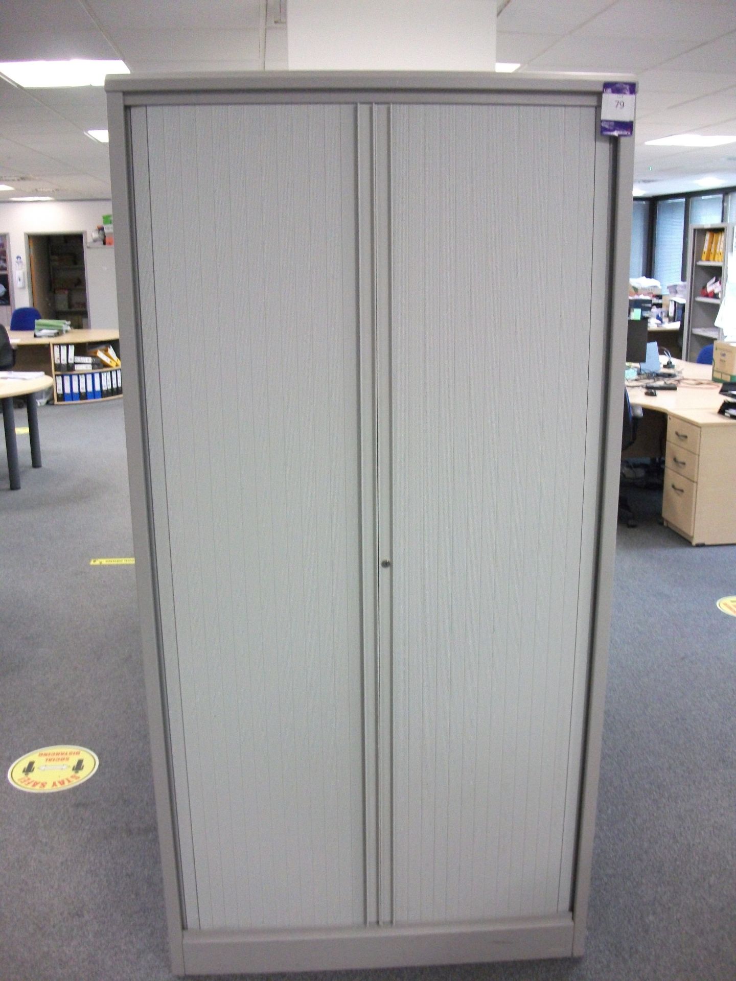 Bisley Tambour Front Cupboard, Side opening tambour cupboard with Roll Out Filing frames, overall - Image 2 of 2