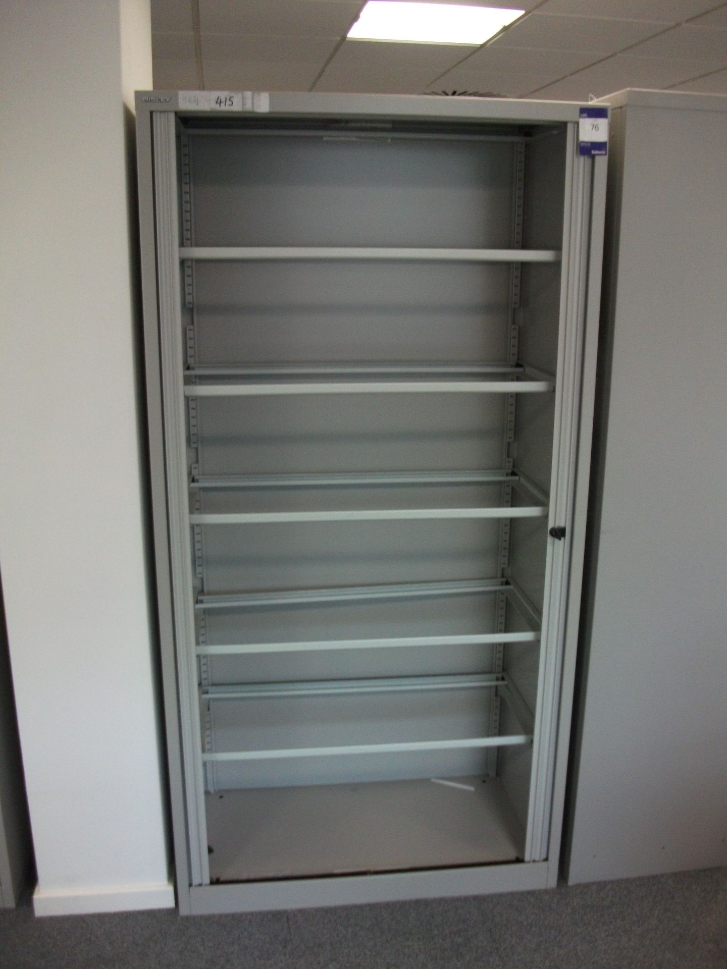 Bisley Tambour Front Cupboard, Side opening tambour cupboard with Roll Out Filing frames, overall