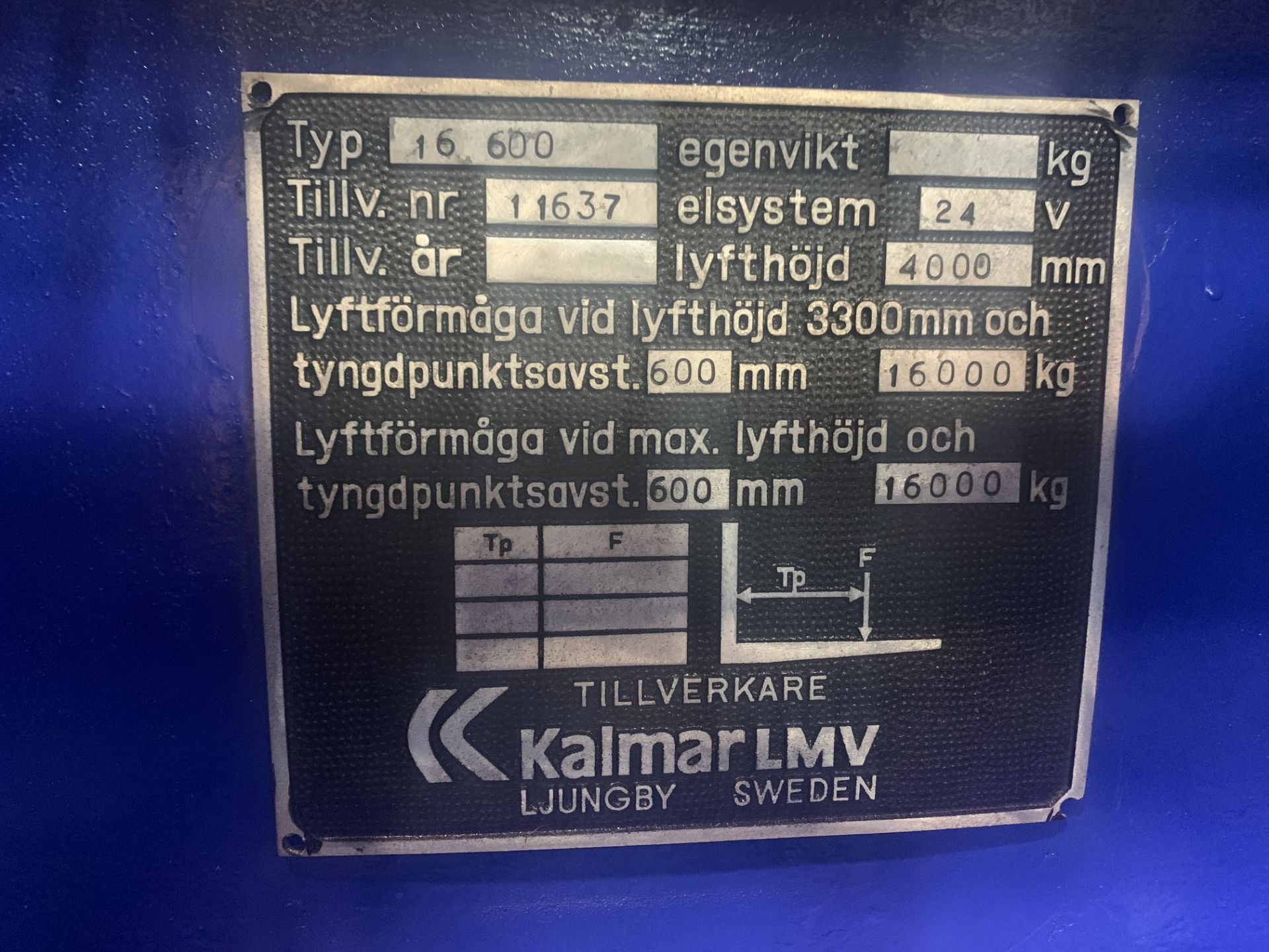 Kalmar LMV 16ton Diesel Forklift - Image 6 of 6