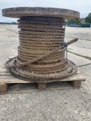 Wire Rope Unused. Weight 770kg approx