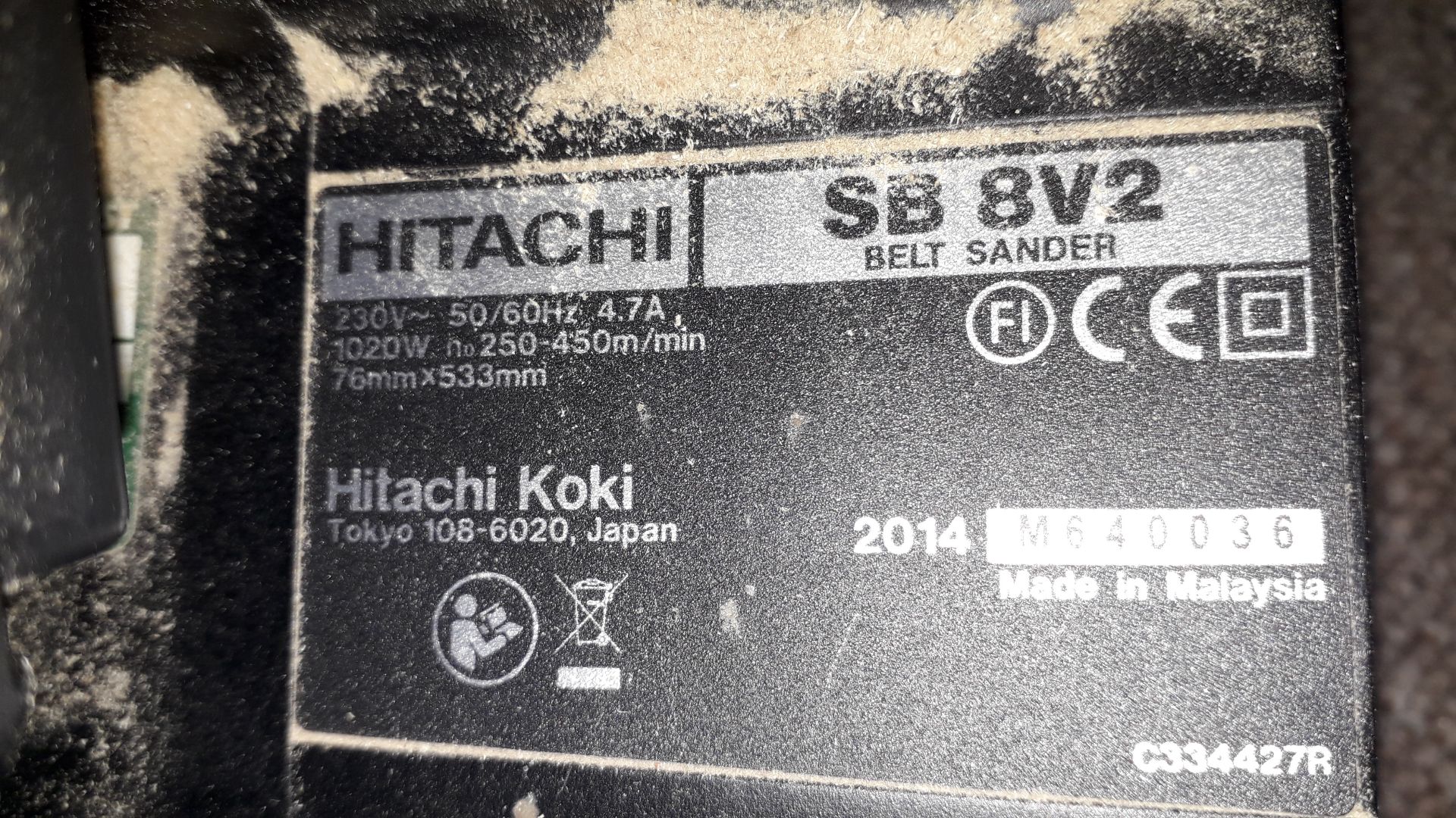 Hitachi SB8V2 Belt Sander 240v - Image 2 of 2