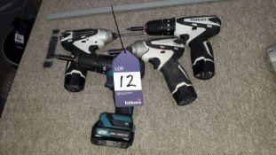 4 x Various Makita Cordless Drills (Without Chargers)