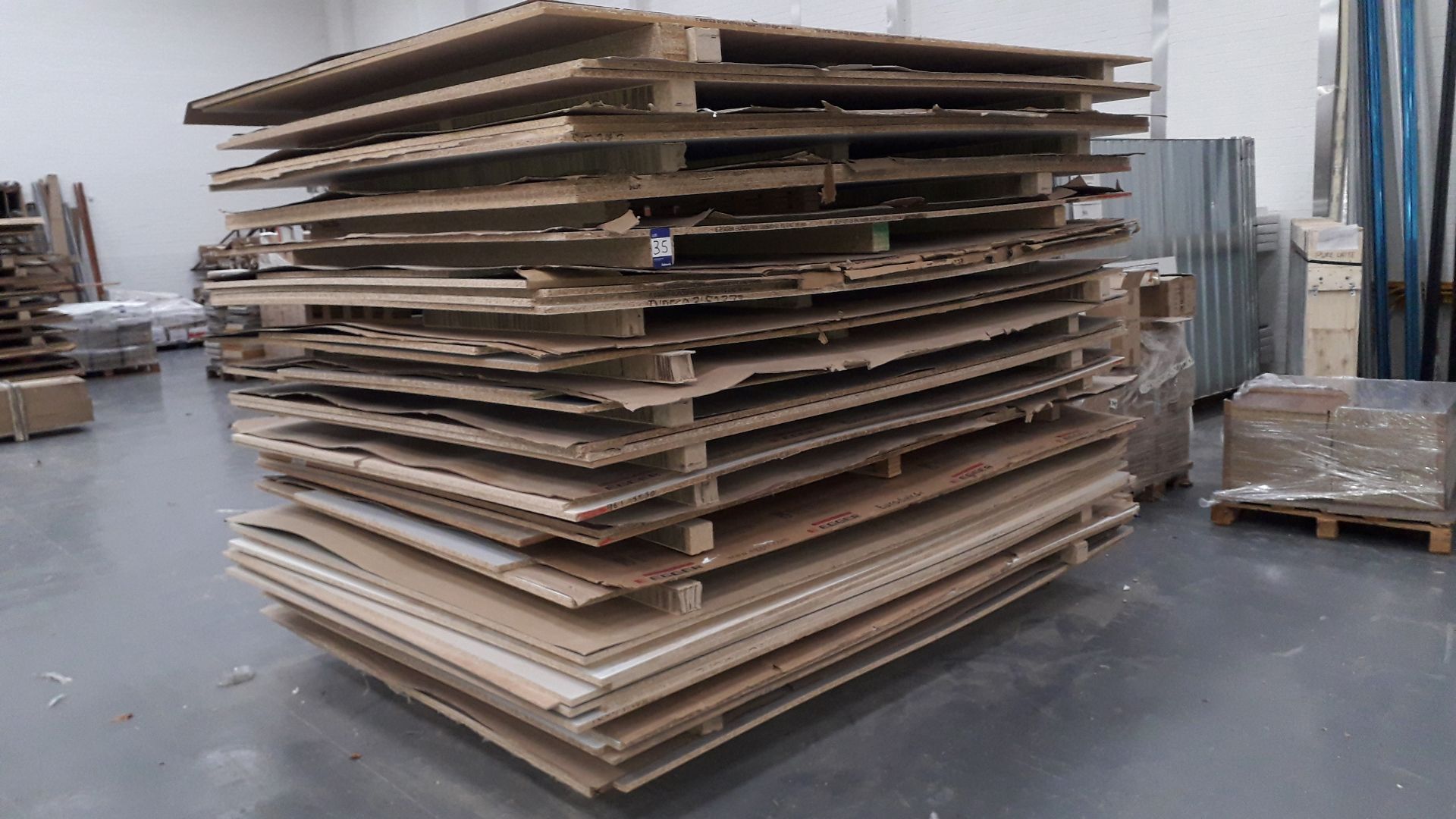 Quantity of Faced Chipboard Panels