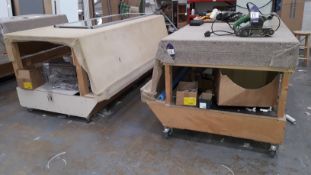 2 x Mobile Glass Assembly Benches