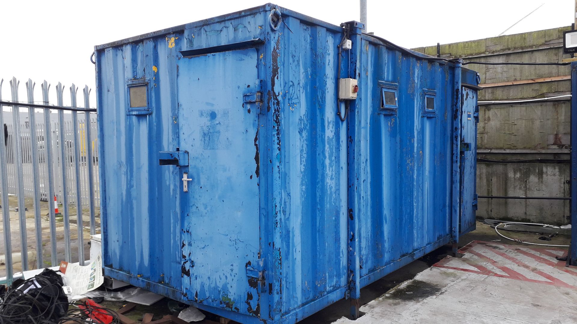 16ft Steel Site Office Block with Single Toilet