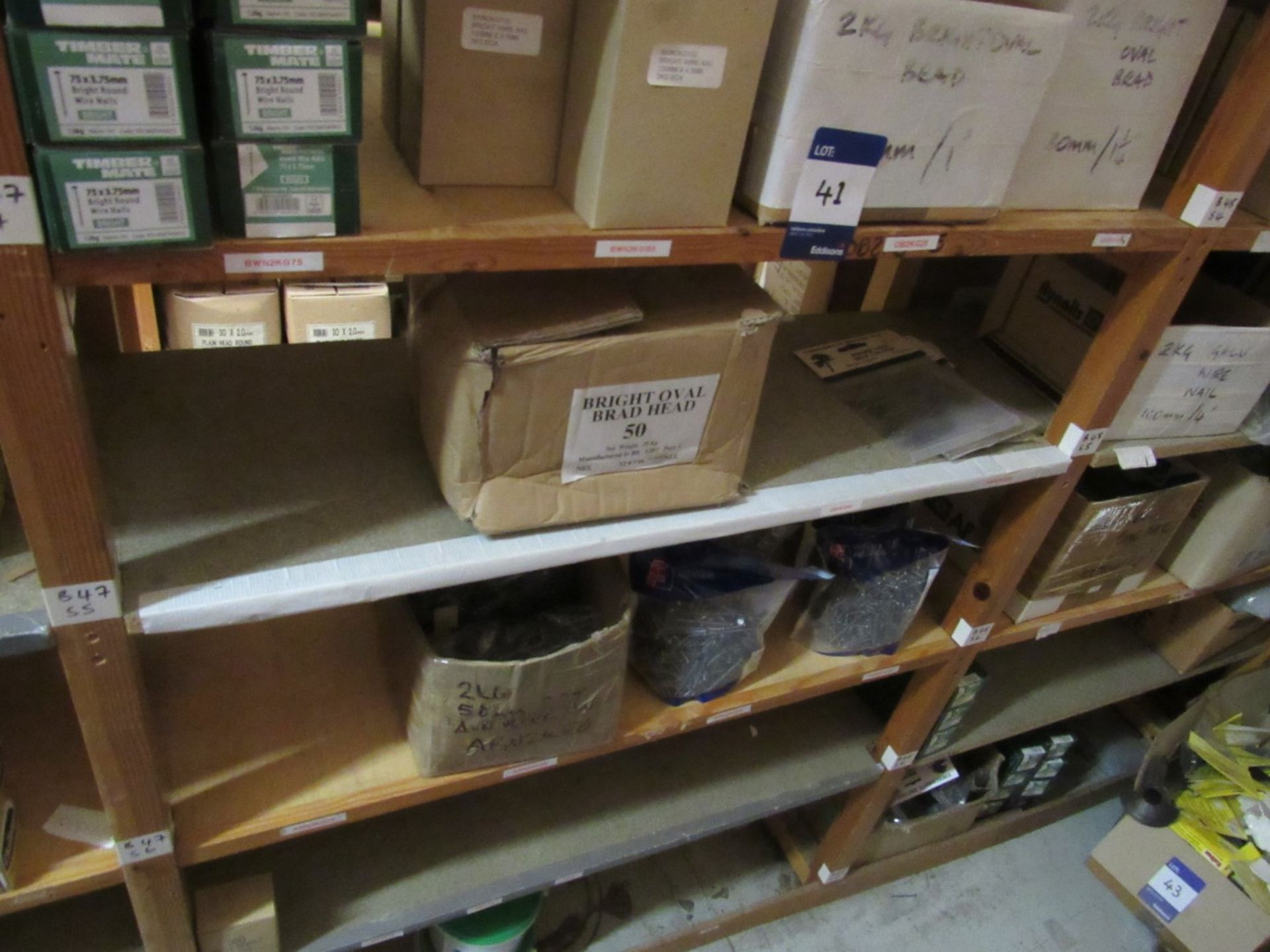 Contents of Shelving B47, S1/2/3/4/5/6/7/8 including nails, nuts etc. - Image 2 of 2