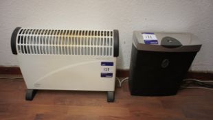 Office Document Shredder with 2 portable electric heaters