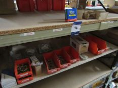 Contents to Shelving B1 S1/2/3/4/5/6/7 including padlocks, door locks, safety shoes etc.